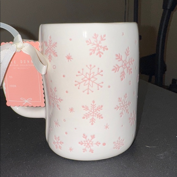Rae Dunn White and Pink Merry and Bright Mug - Picture 2 of 4